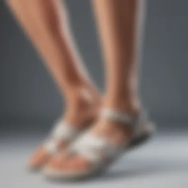 Close-up of Vionic sandals showcasing orthotic support