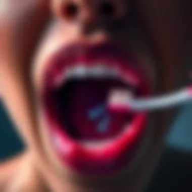 Illustration showcasing the effects of bacteria in the mouth