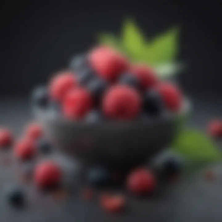 Antioxidant-rich berries aiding in belly fat reduction