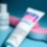 Close-up of antibacterial toothpaste tube with active ingredients listed