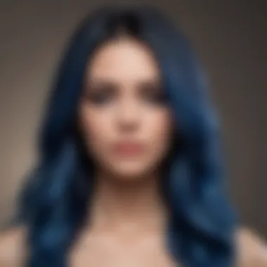 Blue Ombre Hair Style for Dark Hair