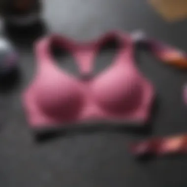 Comfortable sports bras laid out on a workout mat