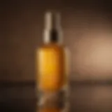 Golden elixir skin oil bottle