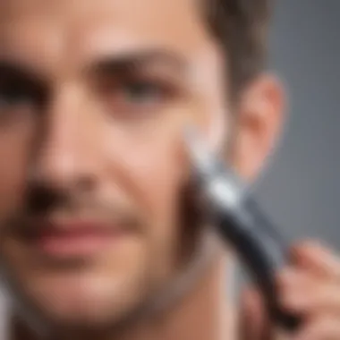 User-friendly nose hair trimmer with ergonomic grip