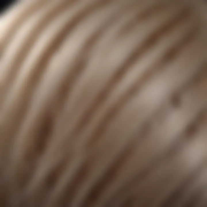 Close-up of high-quality lace front wig fibers demonstrating texture and craftsmanship