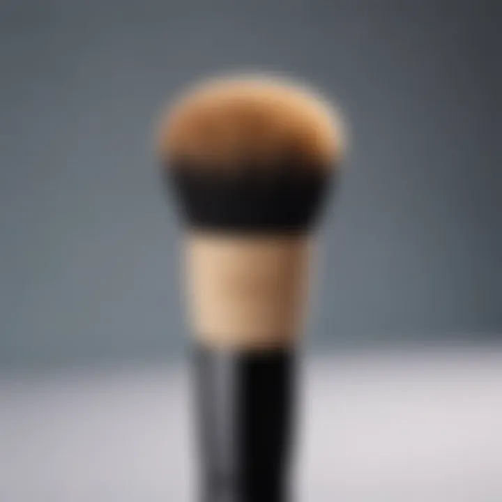 Detailed view of BK Beauty foundation brush showcasing bristle quality