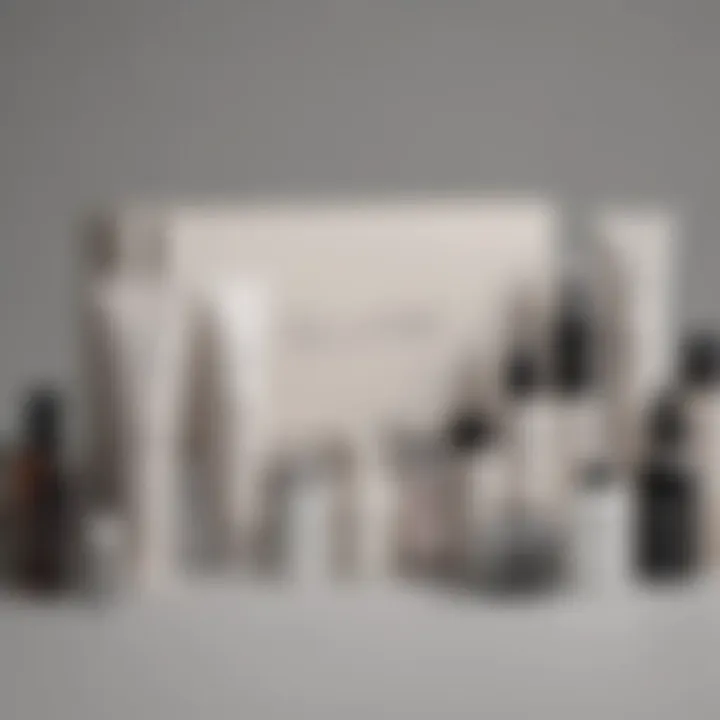 Diverse range of skincare boxes highlighting brand identity and aesthetics