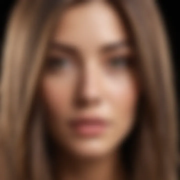 Close-up of smooth, shiny hair exhibiting the results of a Brazilian Blowout