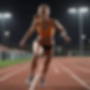 Runner sprinting on a track