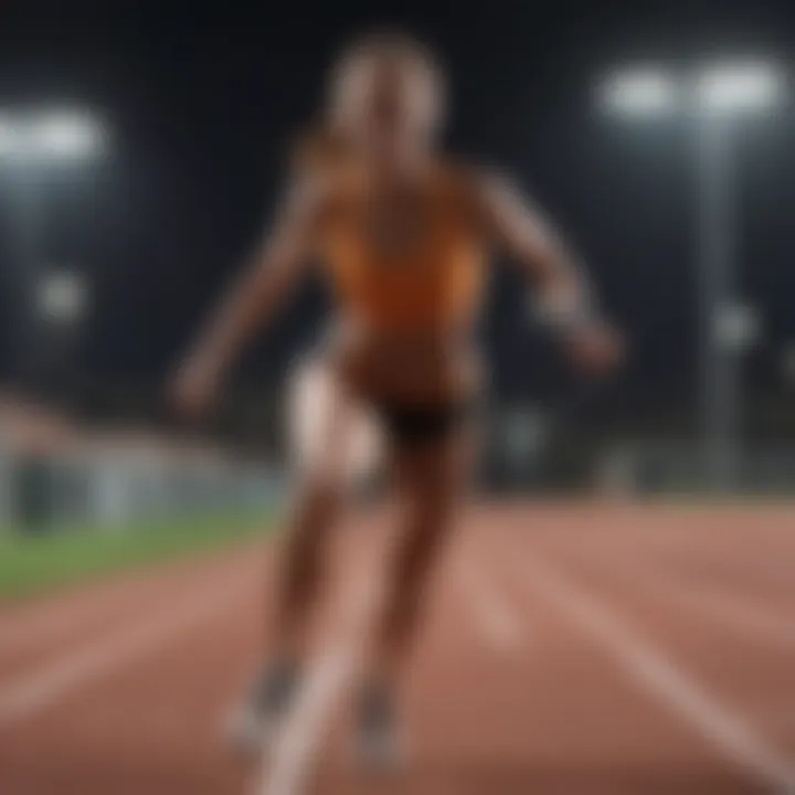 Runner sprinting on a track