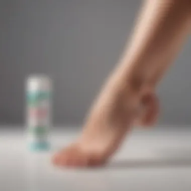 Application method of Carpe Foot Antiperspirant on feet