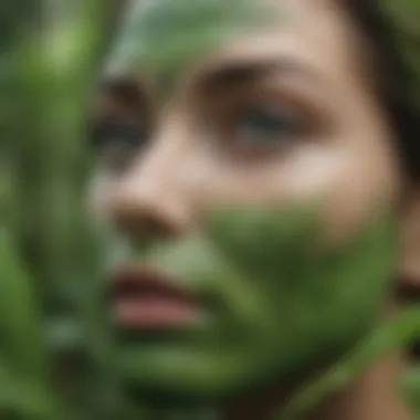 Chlorella Algae in Nature A vibrant green representation of chlorella algae in its natural habitat