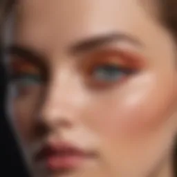 Artistic interpretation of color theory for eye makeup