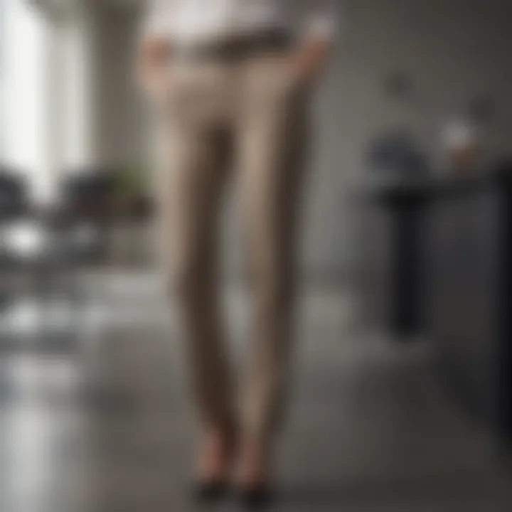 Elegant and stylish professional pants in a modern office setting