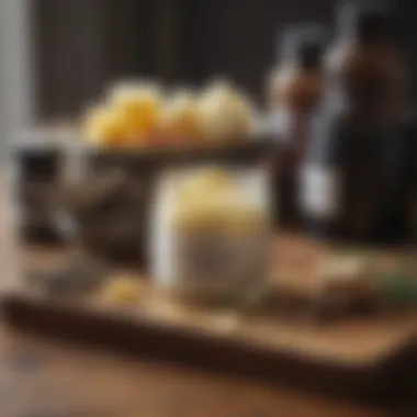 Ingredients laid out for beard butter and beard balm