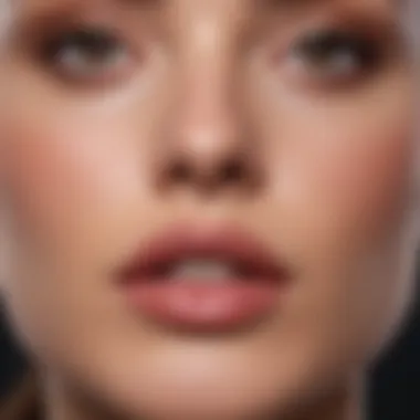 Close-up of smooth, lightened lips