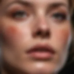 Close-up of inflamed skin affected by weeping eczema