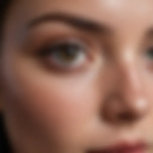 Close-up of a person's eyes showing dark circles