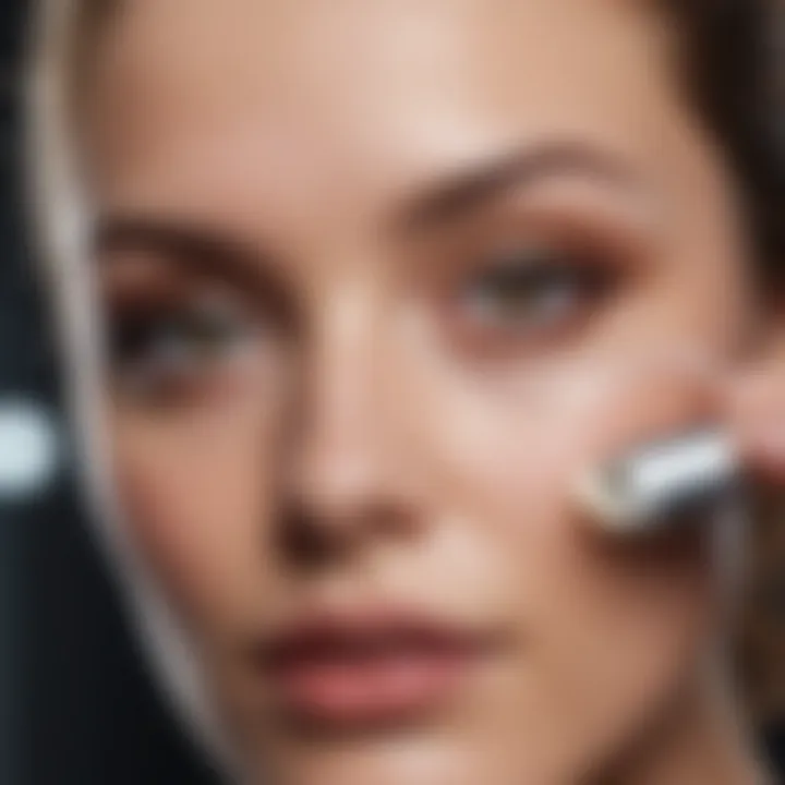 A soothing eye cream being applied under the eyes