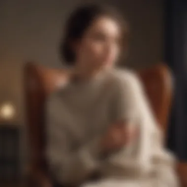 Soft knit sweater draped elegantly on a chair