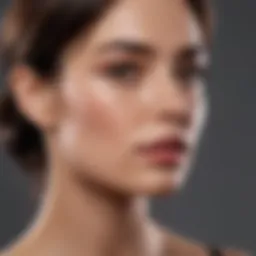 Person performing jawline exercises