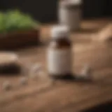 Biotin supplements on a wooden surface