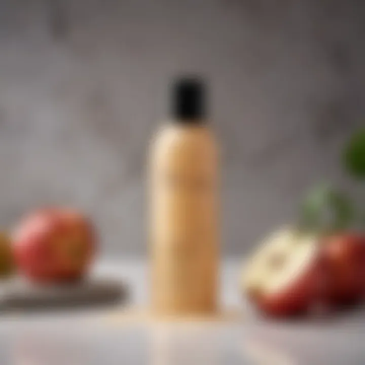 A vibrant display of natural ingredients used in DPHue ACV Dry Shampoo, including apple cider vinegar.