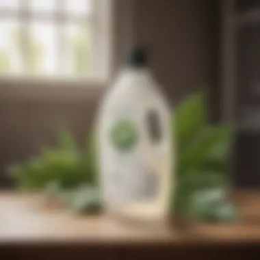 Eco-friendly Laundry Detergent Bottle with Leaf Symbol