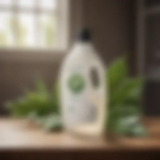 Eco-friendly Laundry Detergent Bottle with Leaf Symbol