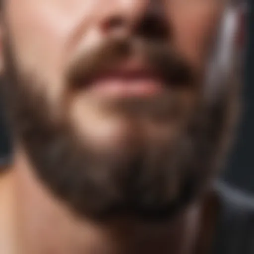 Close-up of a well-groomed beard showcasing even growth