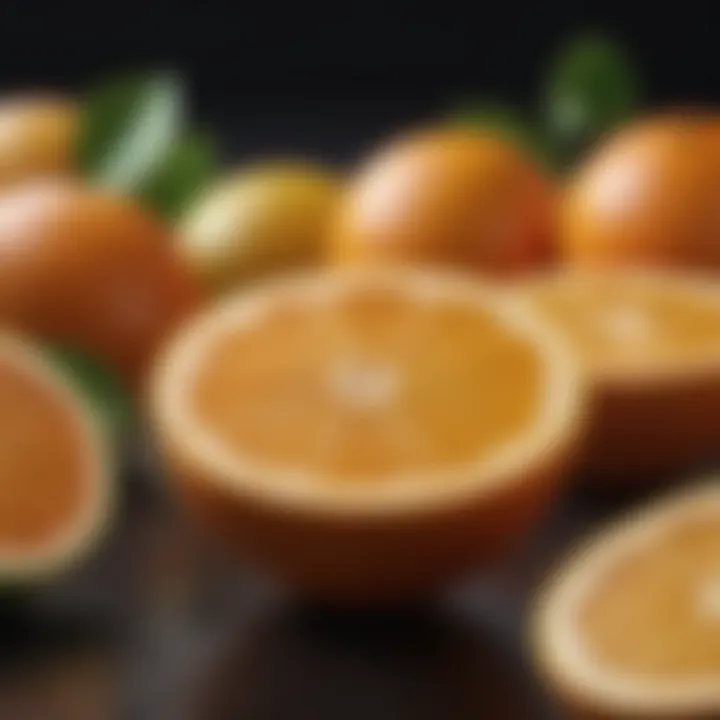 Fresh citrus fruits known for their skin-brightening properties