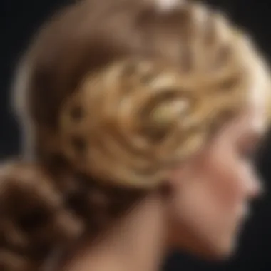 Elegant braided hair clip in gold