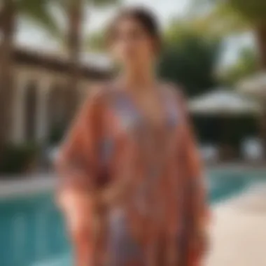 Elegant Poolside Kaftan Cover Up