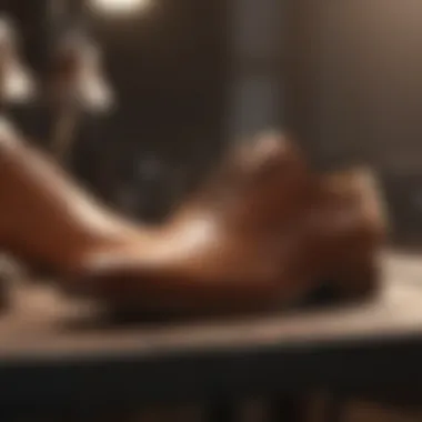 Craftsmanship in Production Ethical shoe production process highlighting craftsmanship