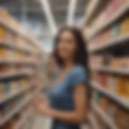 Hismile products displayed in a Walmart aisle.