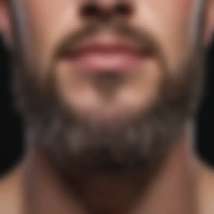 Close-up of facial hair follicles