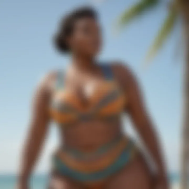 Styling African Print Bathing Suit for Plus Size