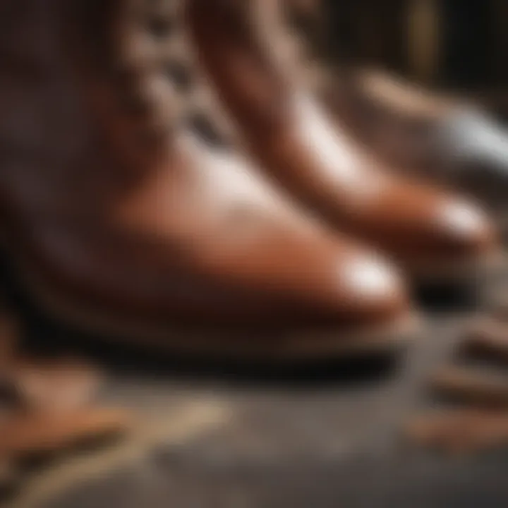 Close-up view of American Eagle shoe materials and craftsmanship