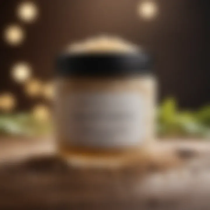 Freshly made natural sugar scrub with organic ingredients