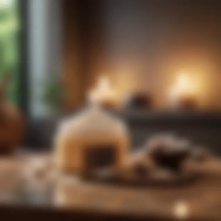 Luxurious spa setting with natural sugar scrub products