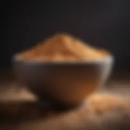 A visually appealing blend of protein powder and ashwagandha in a vibrant bowl.
