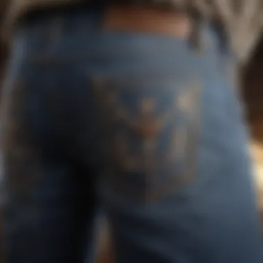 Cowboy jeans stitching craftsmanship