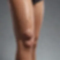 Close-up of a leg with dark spots