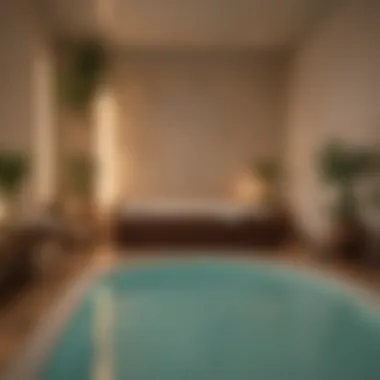 Serene spa treatment room with calming decor