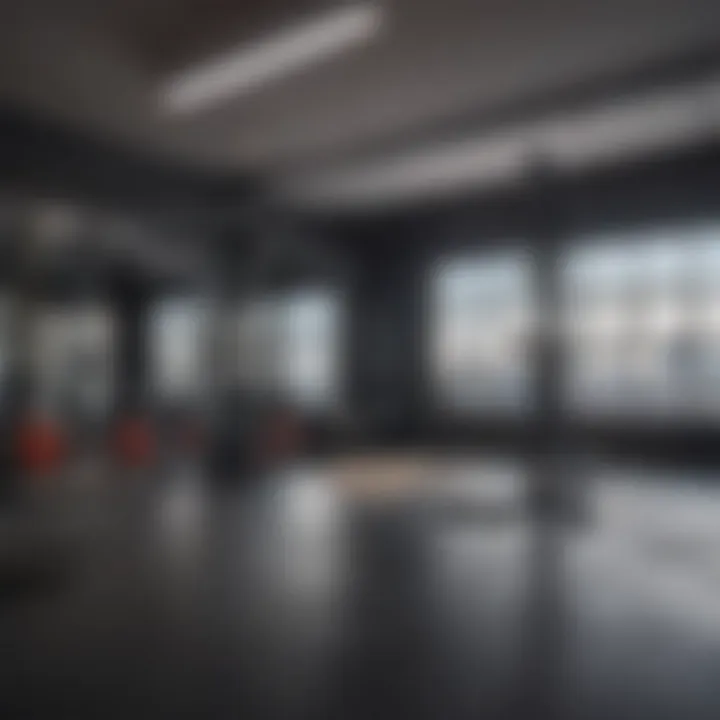 HIIT circuit training equipment setup in a modern fitness studio