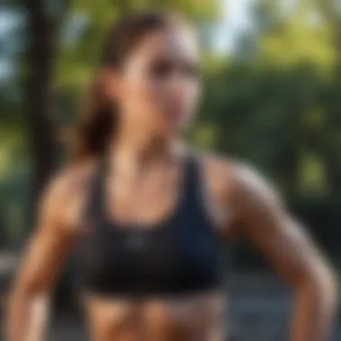 Athletic woman performing HIIT workout outdoors