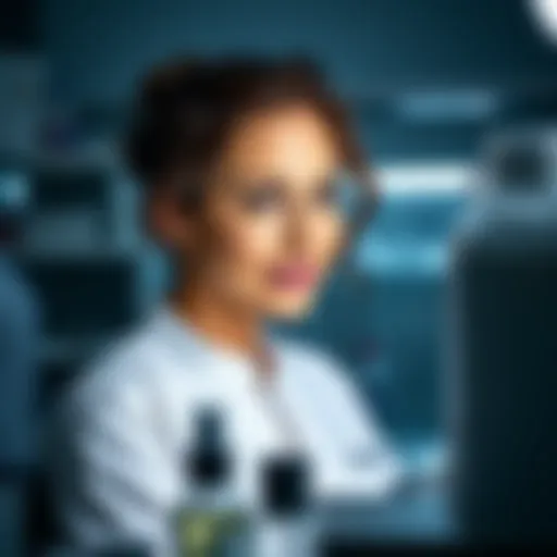 Dr. B. Sturm in her lab, showcasing innovative skincare formulations