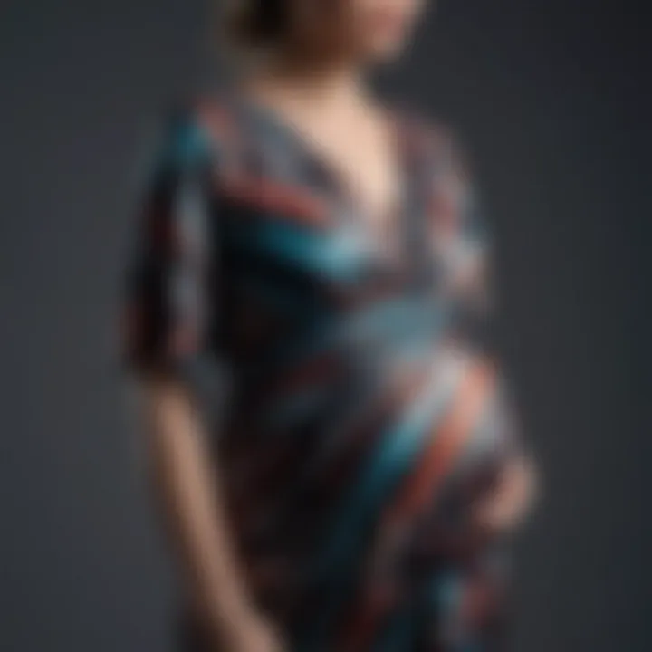 Edgy Maternity Dress in Abstract Print