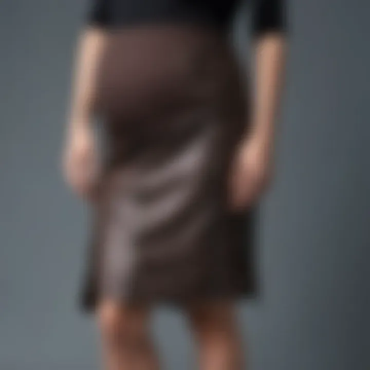 Edgy Maternity Skirt with Zipper Accents