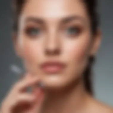 Facial Razor in a Skincare Routine An elegant vanity setup with skincare products and a facial razor.